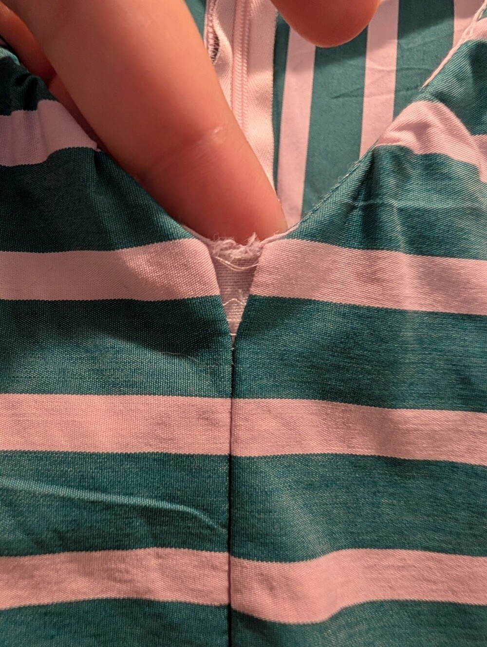 Halogen x Atlantic Pacific Striped Ruffle Top - Picture 4 of 6